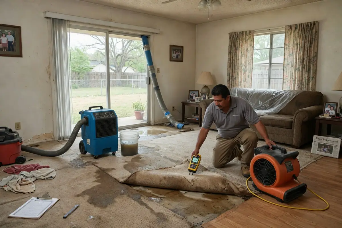 Emergency Water Damage Restoration Waco TX, LLC crew at work